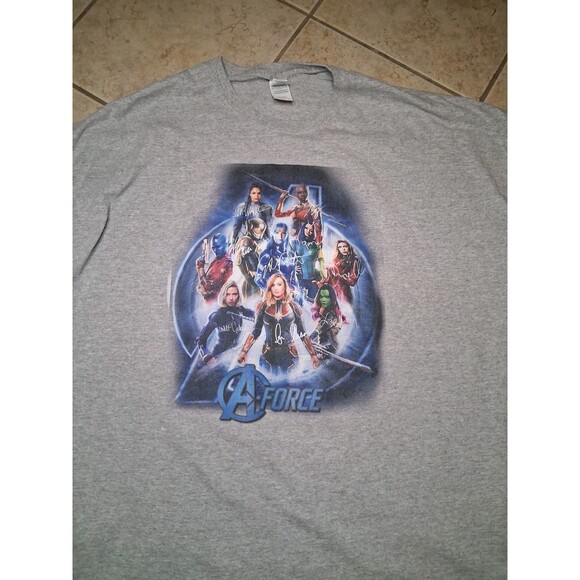 MARVEL COMICS The Avengers A-Force Heather Grey Graphic Big & Tall Tee 6XL - Picture 2 of 4